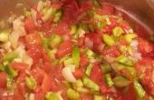 Sauce tomate maison et une salade