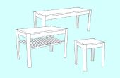 Créer une simple table tabouret/banc/café/dressoir