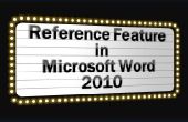À l’aide de la fonctionnalité de référence dans Word 2010