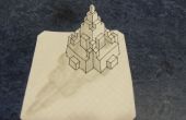 Bâtiments en 3D sur papier de la grille ! 