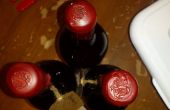 Épilation à la cire les bouteilles de vin