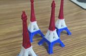3D imprimés couleur Français codé Tours Eiffel