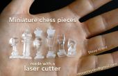 Pièces d’échecs Miniature 3D fait avec un Laser Cutter