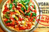 Rapide, facile et sans levure Vegan Pizza ! 
