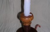 Partie 3 Stubby tourné candle stick de ferraille et de bois récupéré. 