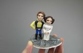 Star Wars Han & Leia Wedding Cake Topper