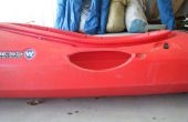 Fixation plastique (polyéthylène) en kayak avec un trou dedans