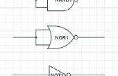 Utilisant une NAND ou NOR gate comme un non