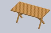 Table extérieure en bois