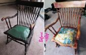 Finition/retapisser une main liée chaise de basculage de printemps
