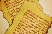 Faux Papyrus égyptien / manuscrit de feuilles de palmier. 