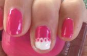 Cute Pink Lace Nail Art