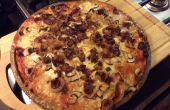 Accueil Pizza faite avec Bacon, champignons et oignon