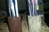 Log pencil holder
