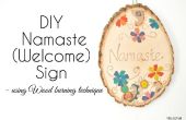 BRICOLAGE Namaste(Welcome) signe à l’aide de la technique de gravure bois (projet A Beginner)