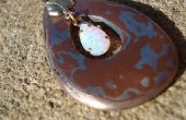 Collier opale mokume