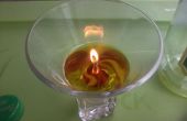 Simple lampe à huile ou bougies à l’aide d’huile de ménage et mèche de chanvre