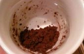 Mug "brownie" faite avec mélange à chocolat chaud (sans cacao poudre/œufs)