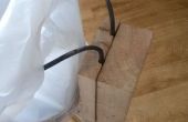 Simple panier à rebuts de fil d’acier pliée et de palletwood