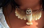 Bonne chance Charm Polymer Clay Owl pendentif