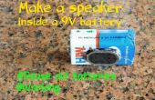 Make a speaker inside a 9V battery
