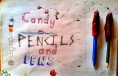 Crayons et stylos de bonbons