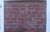 Faux mur Exposed-brique avec ciment Coloriage