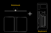 Plein clavier dans un carnet (reliure à anneaux 3 pas un ordinateur portable)