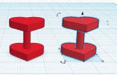 3D imprimé coeur Cuff Links (bricolage avec TinkerCad)