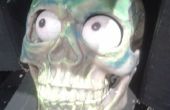 Animation crâne Halloween avec yeux lumineux