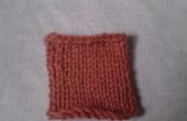 Projet en tricot débutant deuxième : Jersey/Purl Stitch Square
