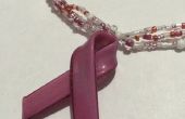 Trois fil collier (ruban de Cancer du sein)