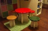 BRICOLAGE enfants champignon Table et tabourets de crapaud mis à jour