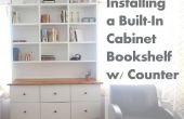 Finition & installer une bibliothèque armoire intégrée w / Counter