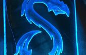 Dragon bleu glowy veilleuse