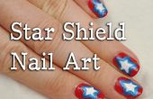 4th of July Star bouclier Nail Art