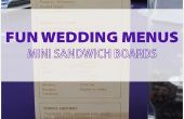 Prendre des frais dans les Menus de mariage : pièces maîtresses homme-sandwich Mini