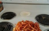 Utilisation des restes graisseux (Spaghetti et ail Parmesan morsures sur Pita)