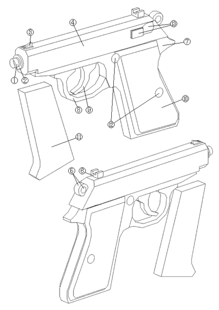 Walther ppk чертеж