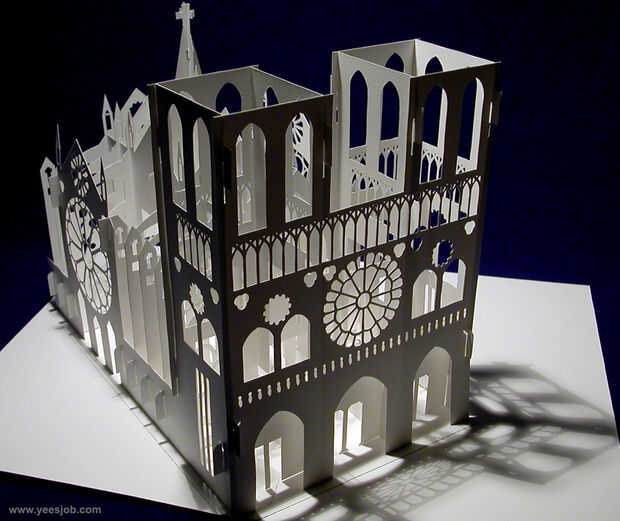 La Carte De Notre Dame Cathedrale Pop Up Kirigami Origamic Architecture Tubefr Com