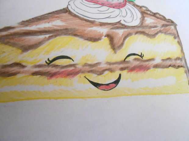 Comment Dessiner Une Tranche De Gateau Kawaii Etape 8 Ajouter Les Visages Tubefr Com