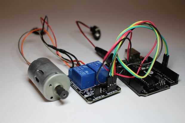 DIY : Commande moteur par relais commutateur - Arduino ... brushed ac motor wiring diagram 