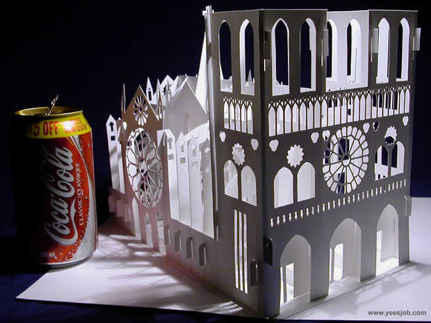 La Carte De Notre Dame Cathedrale Pop Up Kirigami Origamic Architecture Tubefr Com