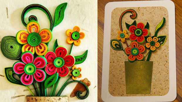 Comment Faire Une Carte De Voeux 3d Fleur Quilling Oeuvre Tubefr Com