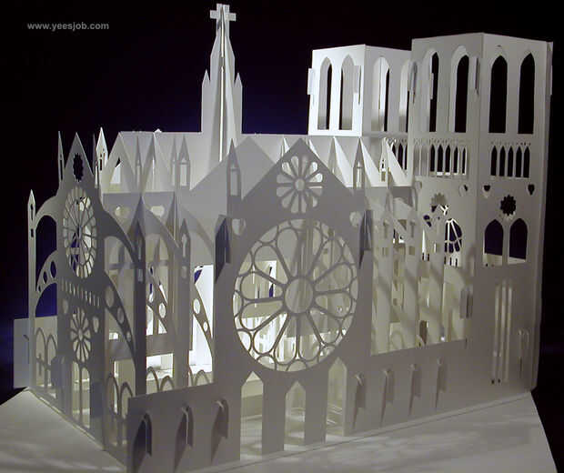 La Carte De Notre Dame Cathedrale Pop Up Kirigami Origamic Architecture Tubefr Com