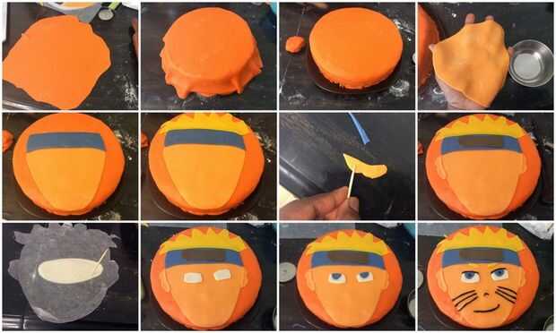 Gateau De Naruto Etape 7 Rouleau Fondant Et Assembler Le Gateau Final Tubefr Com