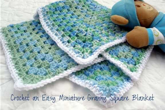 Facile Au Crochet Miniature Granny Square Baby Blanket Tubefr Com