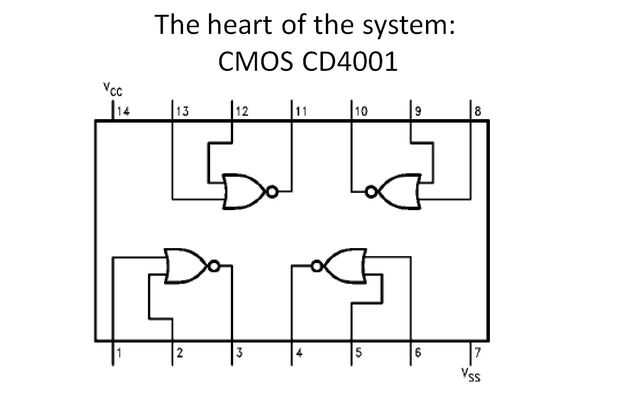 Cd4001be схема включения